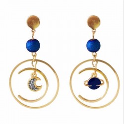 Pendientes redondos dorados