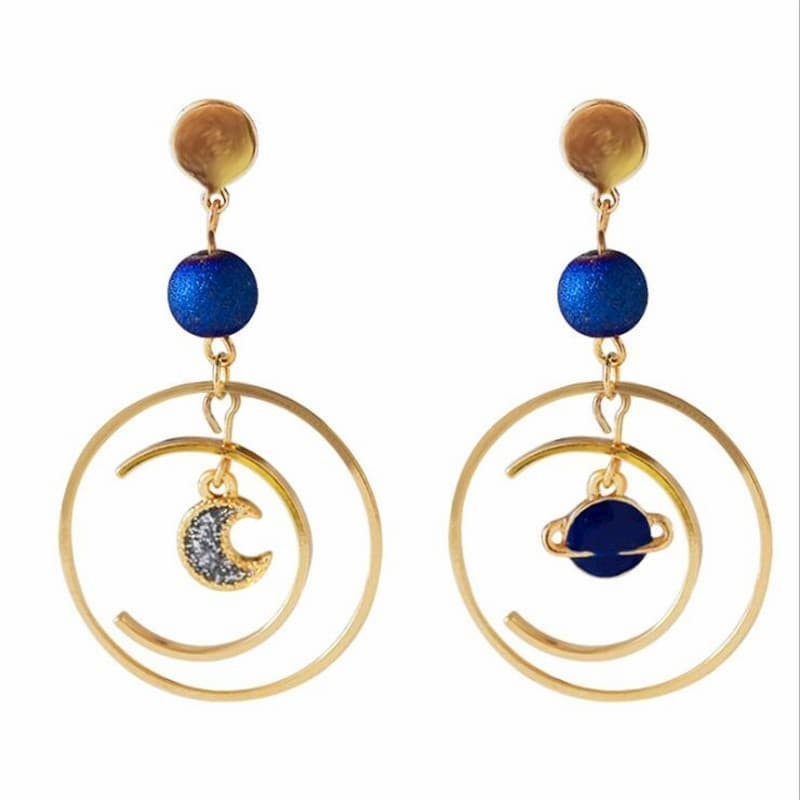 Pendientes redondos dorados