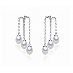 Pendientes de perlas cultivadas agua dulce
