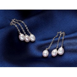 Pendientes de perlas cultivadas agua dulce