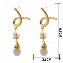 pendientes de ámbar y oro