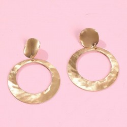 pendientes de aro dorados pequeños