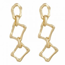 pendientes dorados geométricos