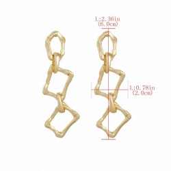 pendientes dorados geometricos