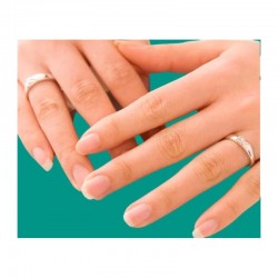 Alianzas de plata de ley 925 ajustables para novios con piedra cristal blanco dentro de un corazón