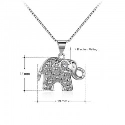 Collares  de mujer con cadena chapada en plata y oro con colgante Elefante