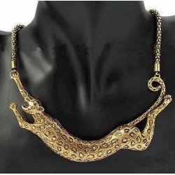 Collar Retro con Motivo de Leopardo para Mujer: Estilo y Sofisticación