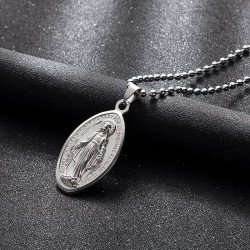 Collar Virgen Milagrosa plata