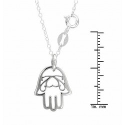 Esencia de Protección: Collar de Plata de Ley 925 con Detalle Exquisito de la Mano de Fátima