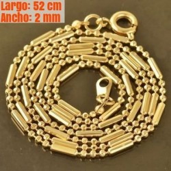 Collares de acero con bolitas doradas de 2 mm de ancho