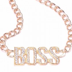 Collar cadena para hombres diseñada en estilo hip hop Boss