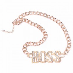 Collar cadena para hombres diseñada en estilo hip hop Boss