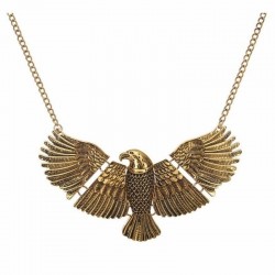 Gargantilla unisex diseñada con águila dorada articulada