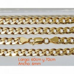 Collar cadena para hombres diseño italiano de 6mm de ancho