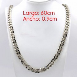 Collar cadena fabricada en acero inoxidable de 9 mm de ancho