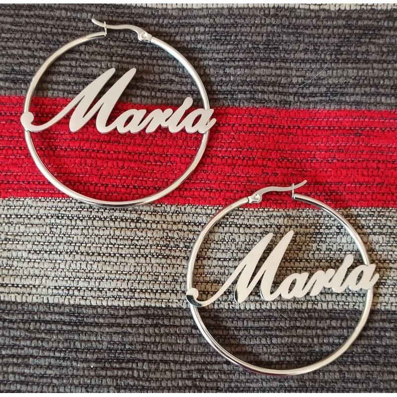 pendientes personalizados plata