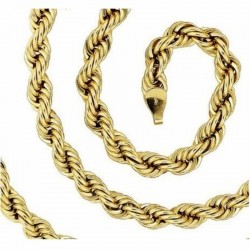 Cadena cordón diseño salomónico de 6 mm fabricado en Unión Europea