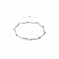Pulsera Cadena de Plata con Estilo Ondulado