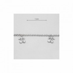 Pulsera de Plata de Ley 925 con Encantadores Colgantes de Cerezas diseño pachá