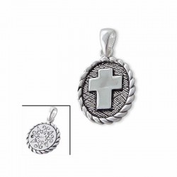 Símbolo Sagrado: Medalla de Cruz en Plata 925, Colgante Elegante Sin Cadena