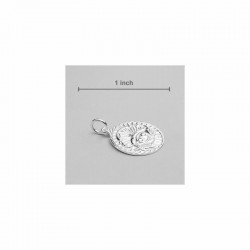 Colgante redondo pequeño en plata fina diseño sol de los Incas