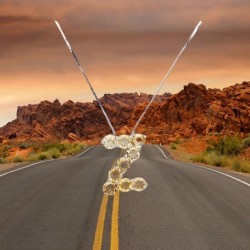 Collar de plata de ley 925 con un colgante diseñado con letra Z con piedras Citrino