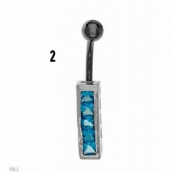 Piercings para el cuerpo diseño ombligo fabricado de plata de ley 925