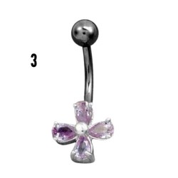 Piercings para el cuerpo diseño ombligo fabricado de plata de ley 925