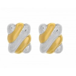 Pendientes para novias fabricados de plata de ley 925 acabado oro 18k