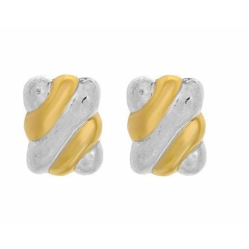 Pendientes para novias fabricados de plata de ley 925 acabado oro 18k