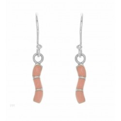 Pendientes Largos de Plata 925 con Exquisitos Detalles y Piedras de Cuarzo Rosa