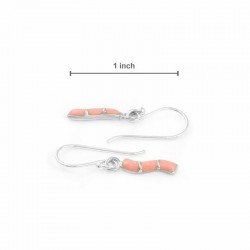 Pendientes Largos de Plata 925 con Exquisitos Detalles y Piedras de Cuarzo Rosa