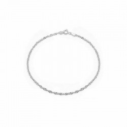 Sencilla y elegante Pulsera de cadena de plata de ley 925 diseño Singapur