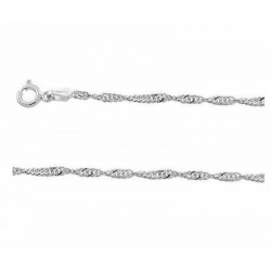 Sencilla y elegante Pulsera de cadena de plata de ley 925 diseño Singapur