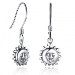Pendientes para mujer de plata de ley 925 diseño sunrise