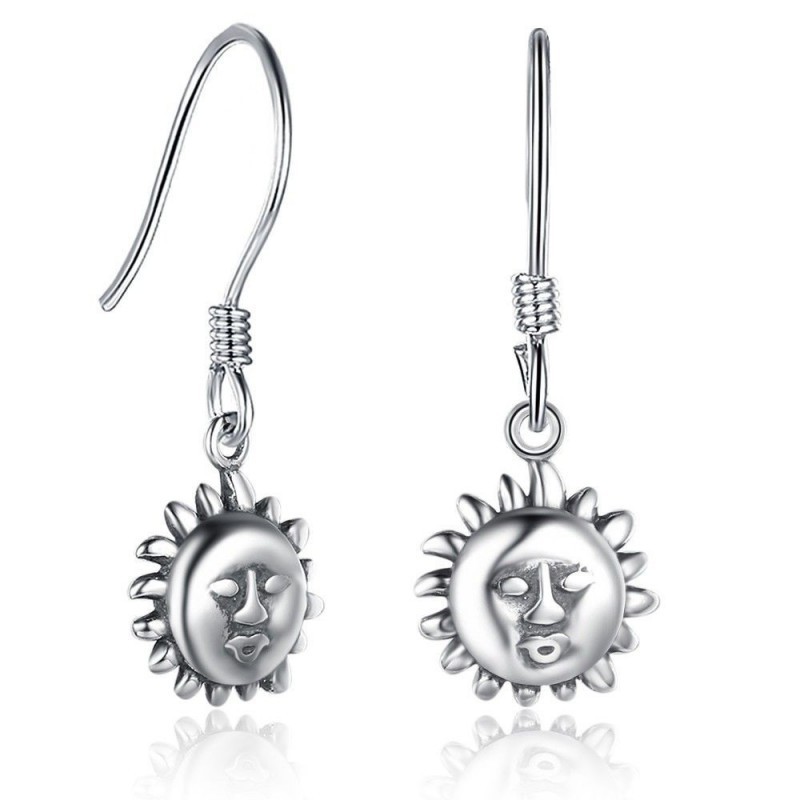 Pendientes para mujer de plata de ley 925 diseño sunrise