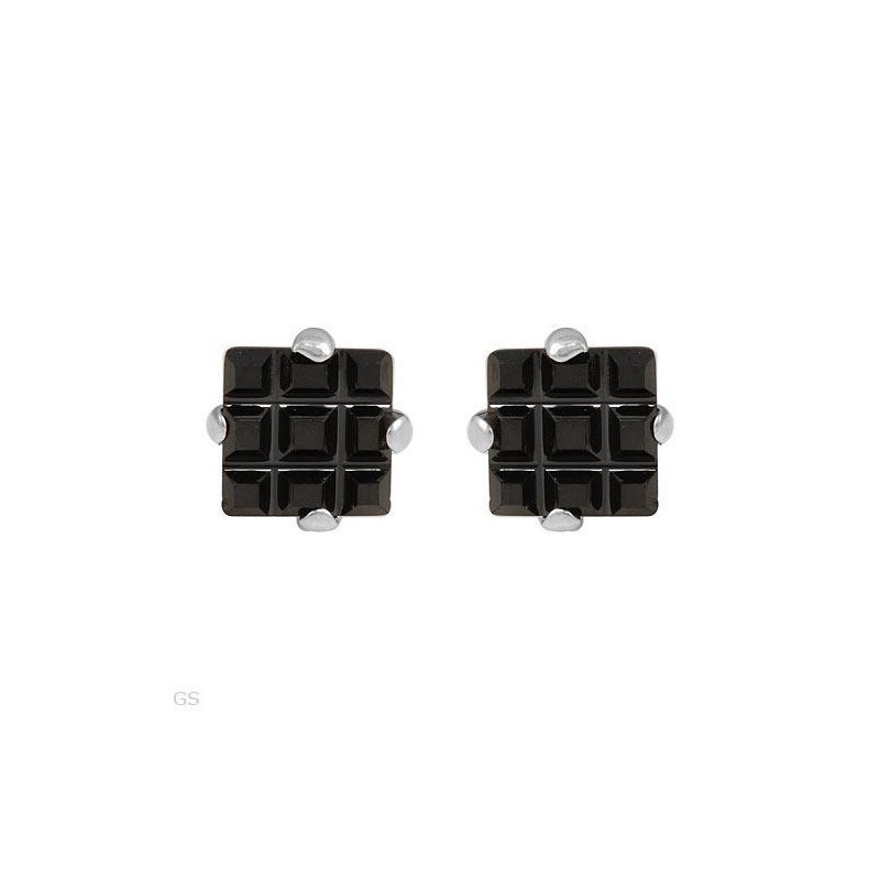 Pendientes cuadrado para hombres fabricados en plata de ley 925