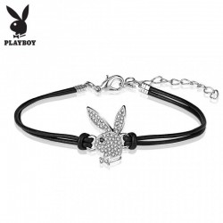 Pulsera de mujer fabricada en piel y acero diseño marca Play Boy