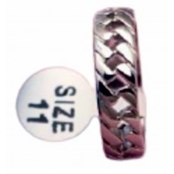 Anillo de acero inoxidable para hombre en talla 24