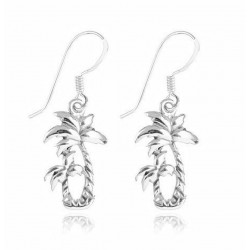 Encanto Tropical: Pendientes de Plata de Ley 925 con Diseño Original de Palmera para Mujer