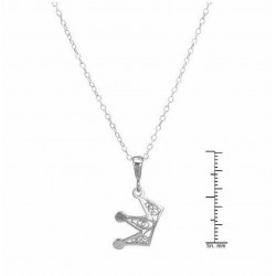 Joya Real: Collar de Plata de Ley 925 con Exquisito Diseño italiano de Corona