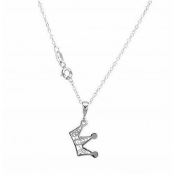 Joya Real: Collar de Plata de Ley 925 con Exquisito Diseño italiano de Corona