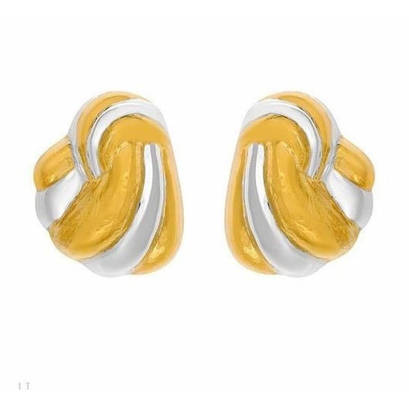 Pendientes fabricados de plata de ley chapados en oro de 18k