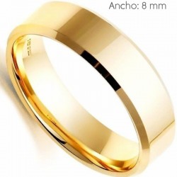 Alianzas de acero inoxidable de parejas con acabado oro de 2 micras