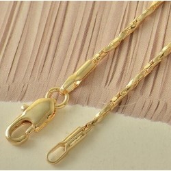 Cadena chapada en oro de 2mm de ancho de diseño exclusivo