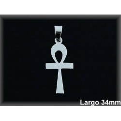 Colgante de plata de ley 925 diseño cruz egipcia con símbolo Ankh