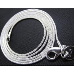 Cadena de mujer chapada en plata de ley 925  diseño serpiente