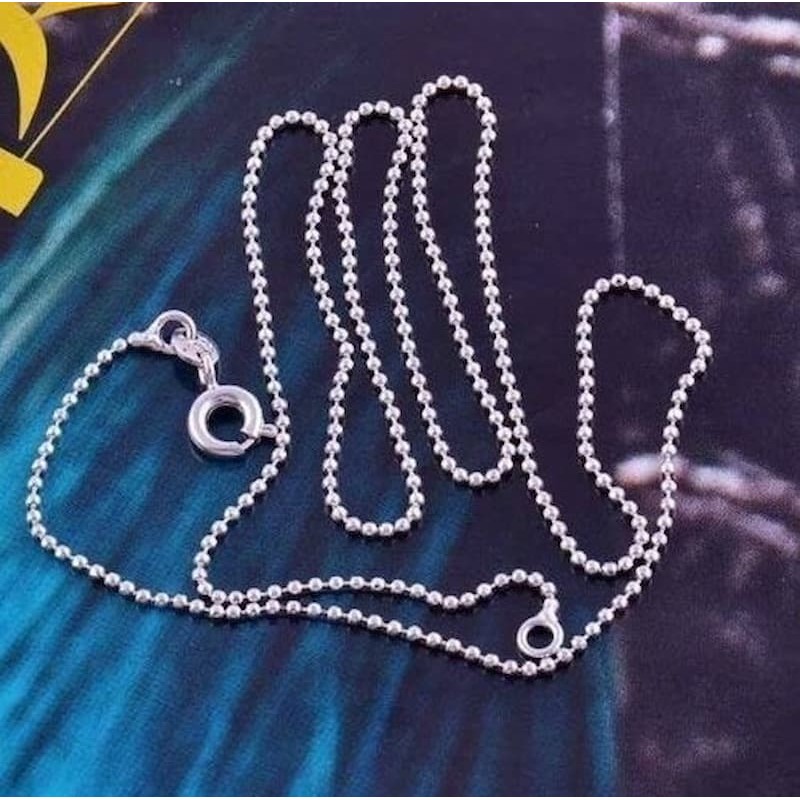 Cadena chapada en plata de 1mm de ancho