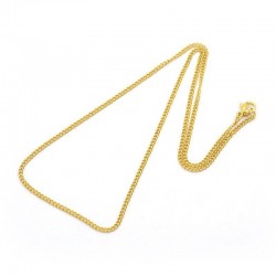 Collar cadena de acero chapado 14k con eslabón de 4 mm de ancho