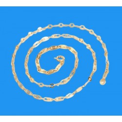 Collar cadena de cuello para mujer chapada oro 9k  de 4 mm de ancho